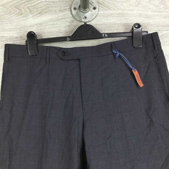 ZANELLA Curtis Flat Front Stretch Wool Dress Pants - Picture 2 of 4